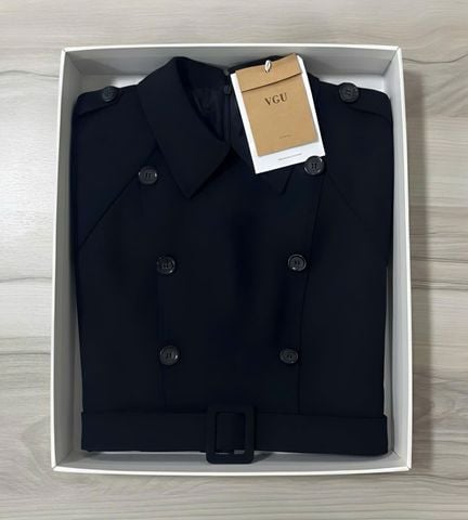 VGU2192 - ĐẦM CÔNG SỞ PHỐI NÚT ĐEN - KÈM NỊT