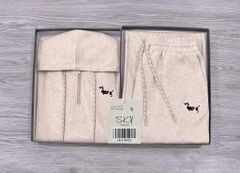 SKY9902 - SET BỘ ÁO KHOÁC THÊU LOGO CÚN + QUẦN DÀI ( MÀU HỒNG DA)