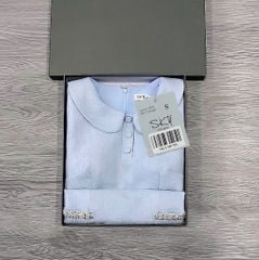 SKY9879 - ĐẦM NGẮN NÚT BỌC - MÀU XANH