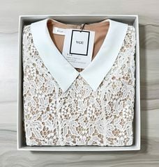 VGU2215 ĐẦM REN CỔ V NGẮN (KÈM QUẦN BH)