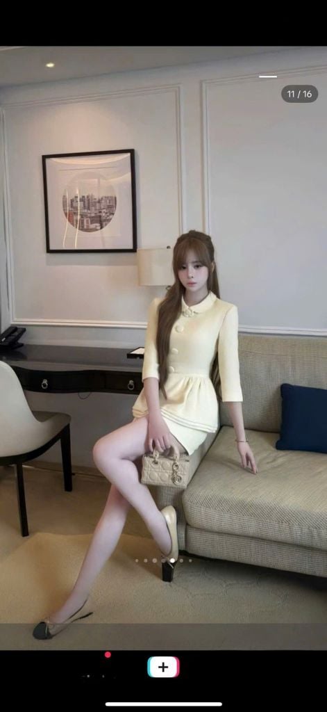 VGU2219 SET DẠ CỔ SEN TÙNG PEPLUM TAY DÀI - QUẦN SHORT