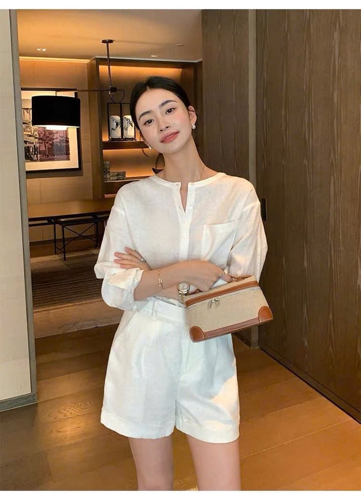 KS0933 - SET LINEN TRẮNG