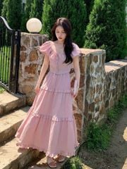 TQ4372 - SET ÁO TAY BỒNG - CHÂN VÁY DÀI