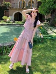 TQ4372 - SET ÁO TAY BỒNG - CHÂN VÁY DÀI
