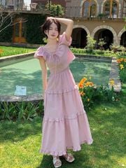 TQ4372 - SET ÁO TAY BỒNG - CHÂN VÁY DÀI