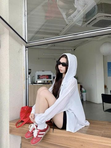 KS0924 - ÁO KHOÁC CÀI NÚT TRẮNG ( ÁO LẺ)