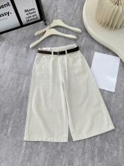 TB8580 - QUẦN JEAN NGỐ ỐNG RỘNG MÀU KEM ( KÈM NỊT)