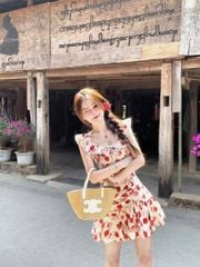 VGU0622 - ĐẦM NGẮN HỌA TIẾT HOA