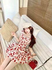 VGU0622 - ĐẦM NGẮN HỌA TIẾT HOA