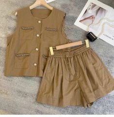 KS0966 - SET LINEN PHỐI TÚI NÂU