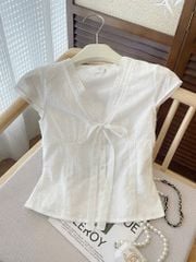 KS1010 - SET ÁO KATE THÊU - QUẦN JEAN DENIM