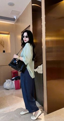 TB8705 - SET LINEN THÊU CAO CÂP VẢI WASH MỀM - MÀU XANH