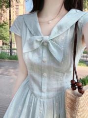 VGU0741 - ĐẦM DÀI THÊU CỔ NƠ