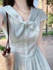 VGU0741 - ĐẦM DÀI THÊU CỔ NƠ