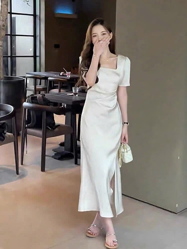 TQ4430 - ĐẦM LỤA CHÍNH PHẨM HK