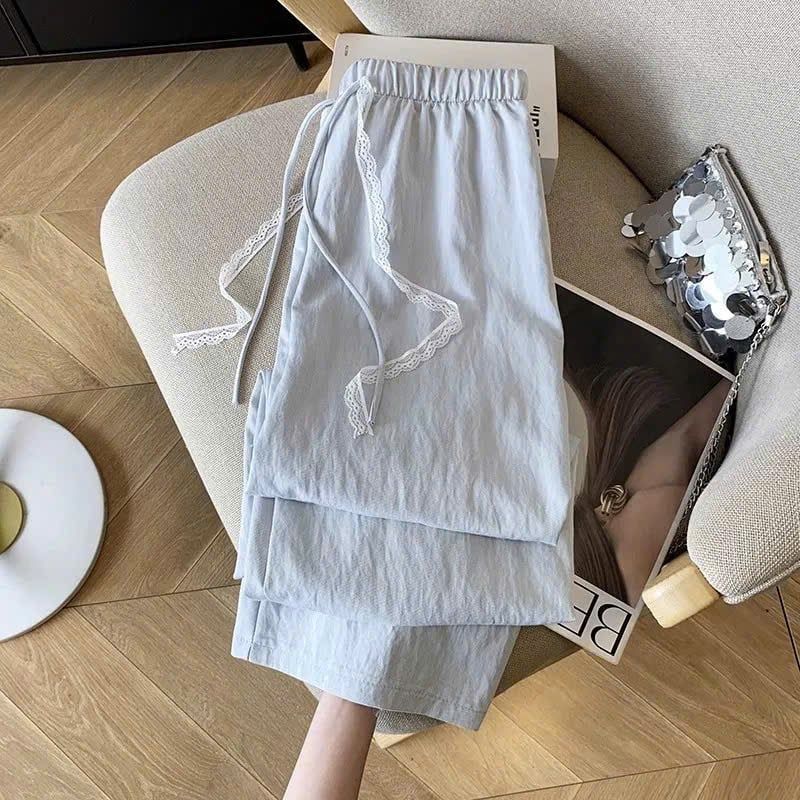 KS1056 - QUẦN DÀI PHỐI DÂY REN - MÀU XANH TÍM