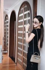 VGU0972 SET ÁO THUN TRƠN, CV REN DÀI (ĐEN)