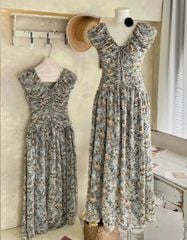 VGU0967 - ĐẦM DÀI HOA CỔ TIM