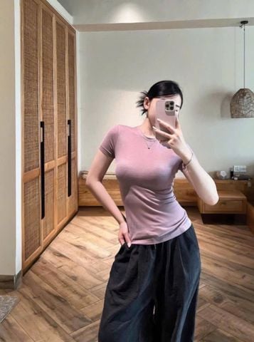 VGU1080 - ÁO THUN BASIC - MÀU HỒNG