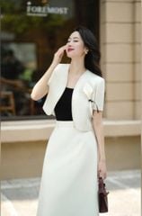 VGU1076 - SET 3 MÓN ÁO KHOÁC + ÁO 2 DÂY + CHÂN VÁY DÀI