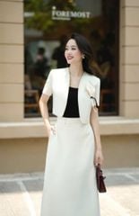 VGU1076 - SET 3 MÓN ÁO KHOÁC + ÁO 2 DÂY + CHÂN VÁY DÀI