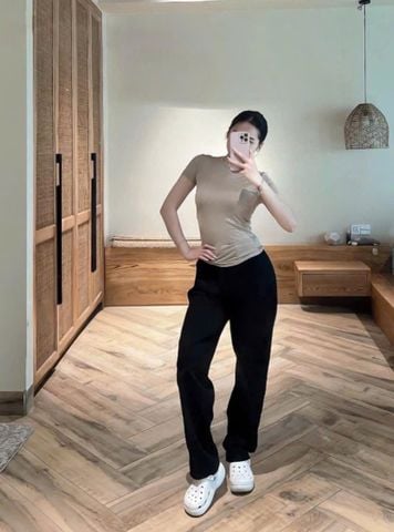 VGU1079 - ÁO THUN BASIC - MÀU DA