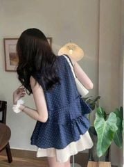 TQ4510 - SET ÁO SÁT NÁCH CHÂN BI - CHÂN VÁY NGẮN