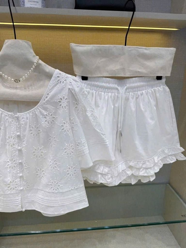 TB8929 - SET BỘ QCCC THÊU - MÀU TRẮNG