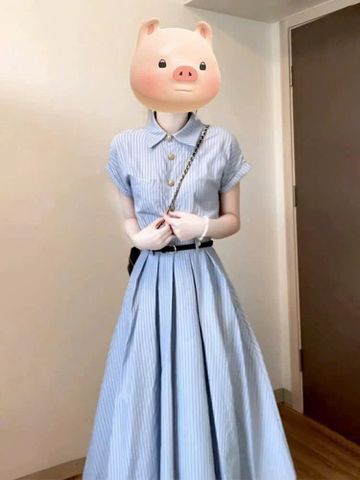 TB8956 - ĐẦM SƠ MI DÁNG DÀI CC ( KÈM NỊT)