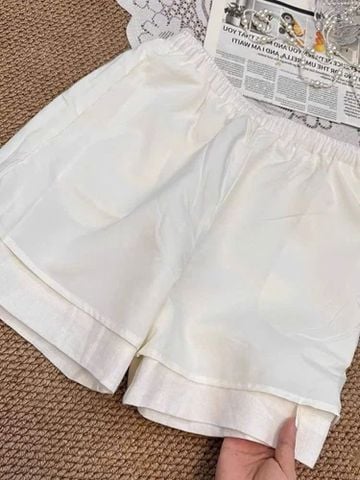 VGU1360 - QUẦN SHORT 2 LỚP MÀU TRẮNG