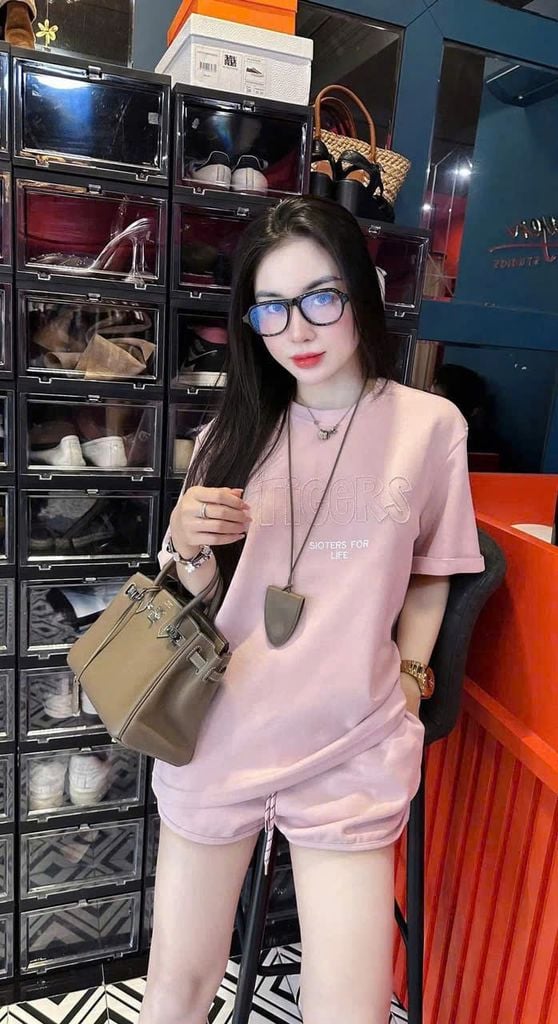 SKY9384 - SET BỘ NGẮN IN TIGERS - MÀU HỒNG