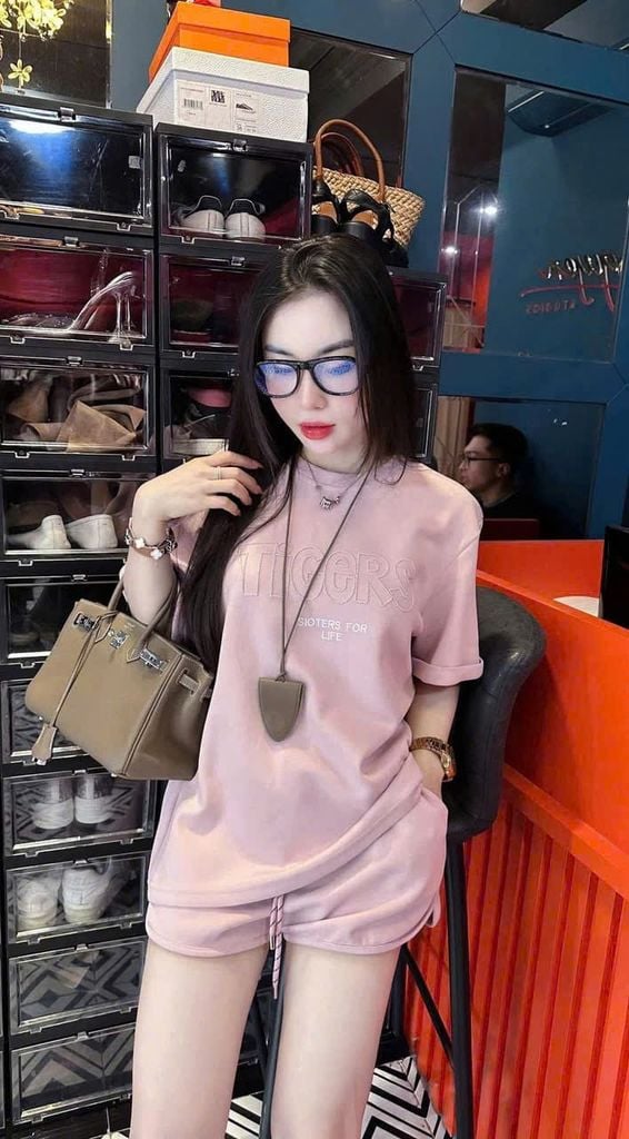 SKY9384 - SET BỘ NGẮN IN TIGERS - MÀU HỒNG