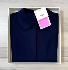 VGU1591 ĐẦM CỔ SEN BASIC (XANH ĐEN)