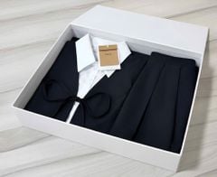 VGU1630 SET GILE CỘT NƠ PHỐI SƠMI - CV NGẮN