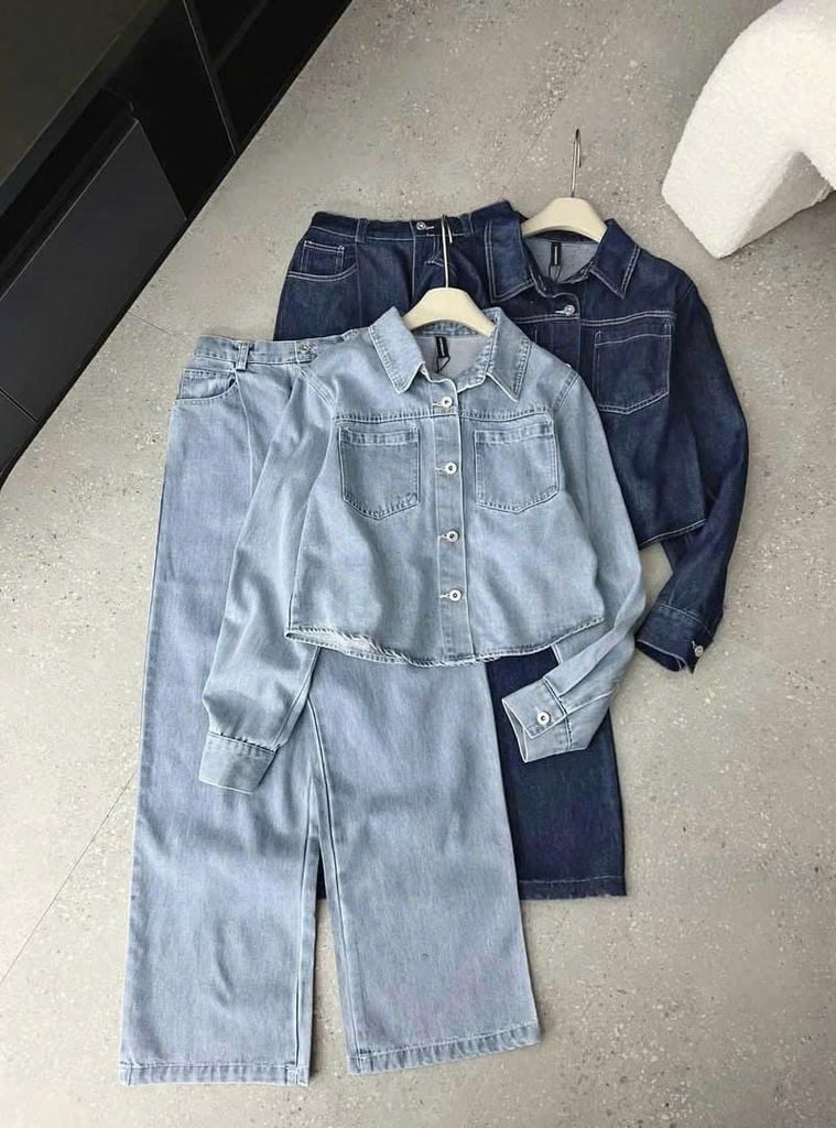 TB8111 - SET JEAN MỀM - XANH NHẠT