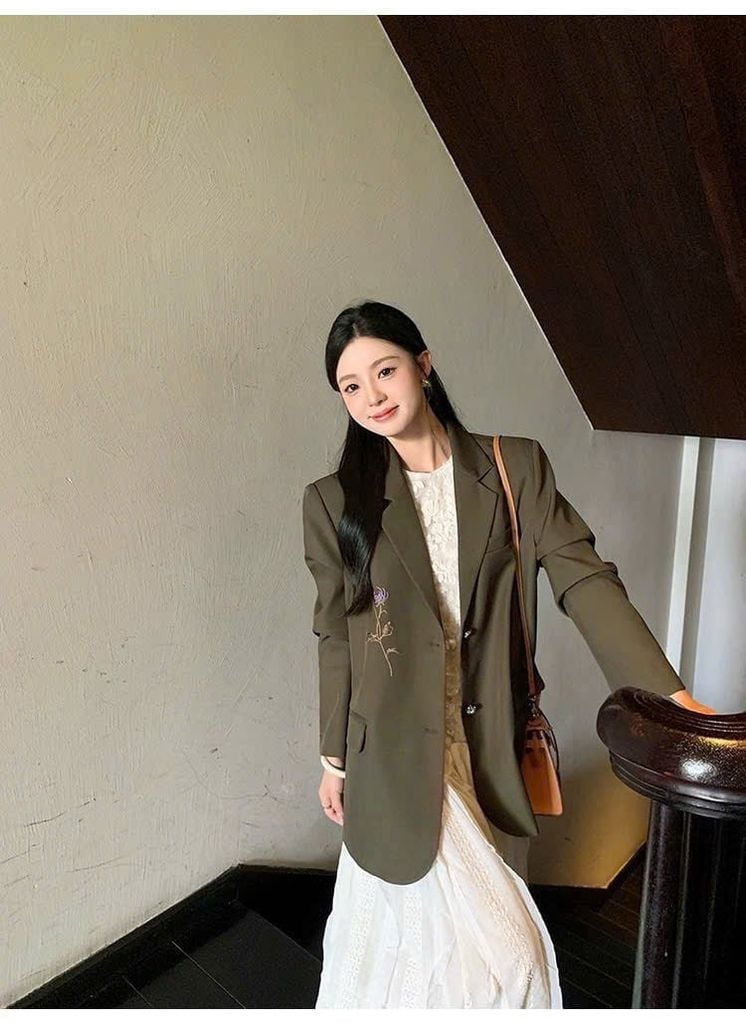 VGU1642 - ÁO KHOÁC VEST THÊU HOA ( ÁO LẺ)