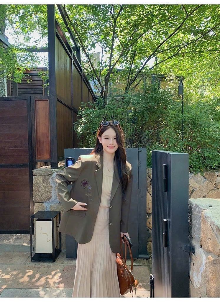 VGU1642 - ÁO KHOÁC VEST THÊU HOA ( ÁO LẺ)