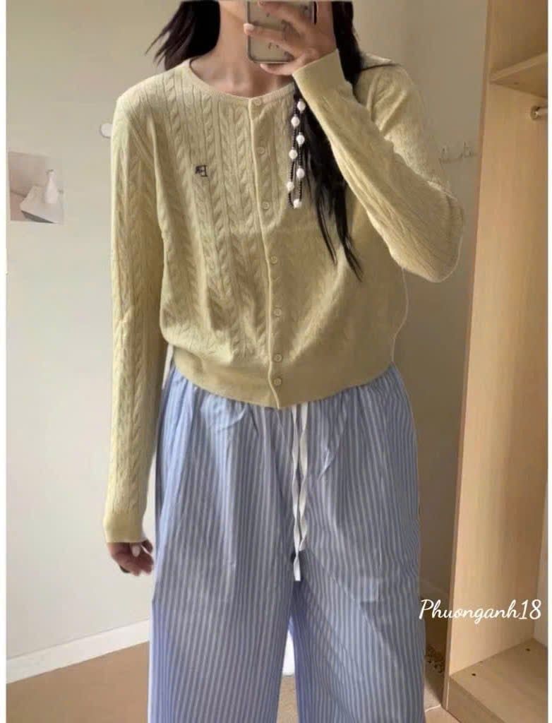 LEN4441 ÁO LEN TAY DÀI THÊU CHỮ (ĐỎ)