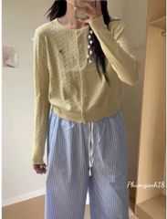 LEN4441 ÁO LEN TAY DÀI THÊU CHỮ (ĐỎ)