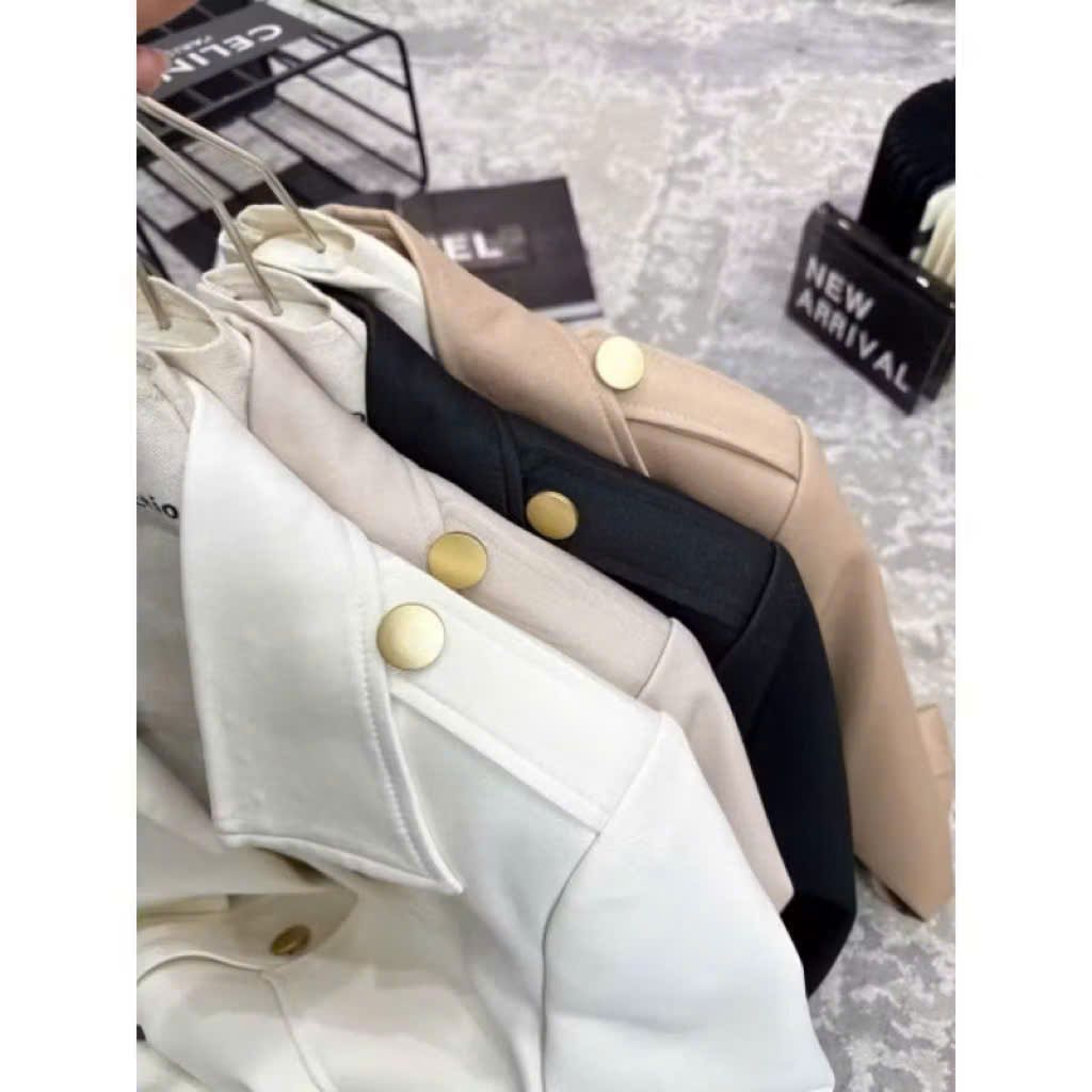 KS1513 - ÁO KHOÁC MĂNG TÔ - MÀU ĐEN