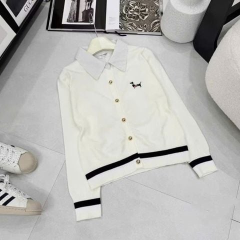 LEN5535 LEN CÚN PHỐI CỔ SƠMI (KEM) 8323