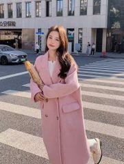 LEN5560 DẠ ÉP CỔ VEST DÁNG DÀI CC (KEM) 26113