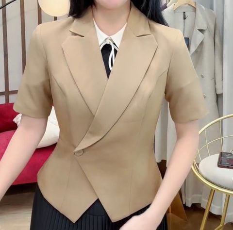 LH006N SET VEST TAY NGẮN - QUẦN DÀI KÈM ĐAI (NÂU)