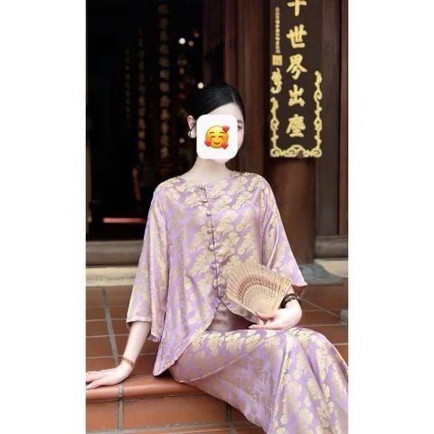 SKY9601 PHÁP PHỤC NÚT BỌC H.TIẾT CAO CẤP (TÍM)