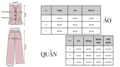 AHA001H SET ÁO TK CẮT LASER ĐÍNH HOA CAO CẤP - QUẦN DÀI (HỒNG)