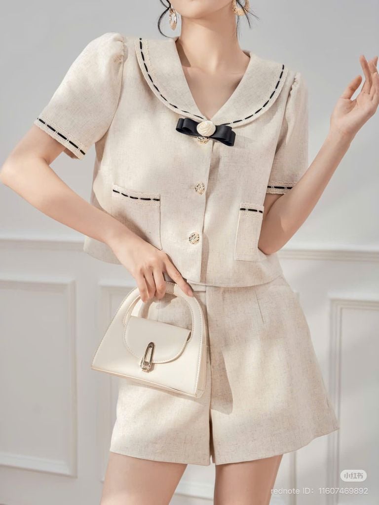 VGU0760 SET ÁO ĐÍNH NƠ + QUẦN SHORT