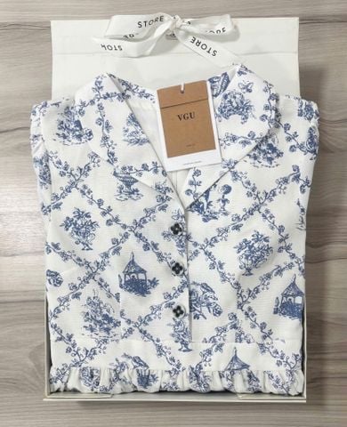 VGU0753 ĐẦM DÀI HOA CỔ SƠ MI