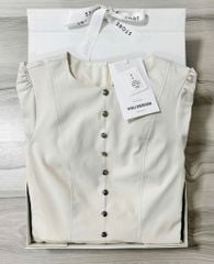 VGU0762 - ĐẦM DÀI TRẮNG ĐÍNH NÚT