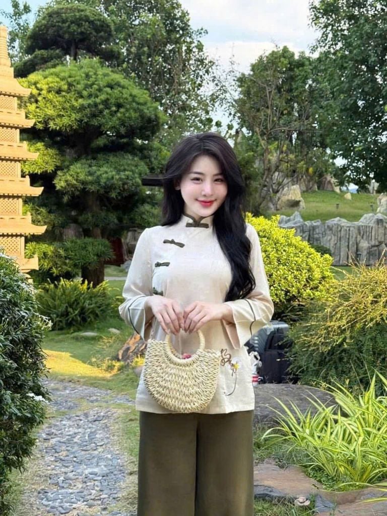 SKY8603 SET PHÁP PHỤC ĐÍNH NƠ ( XANH RÊU)