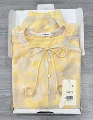 TB8730 SET ÁO TAY DÀI + QUẦN SHORT (HOA VÀNG )